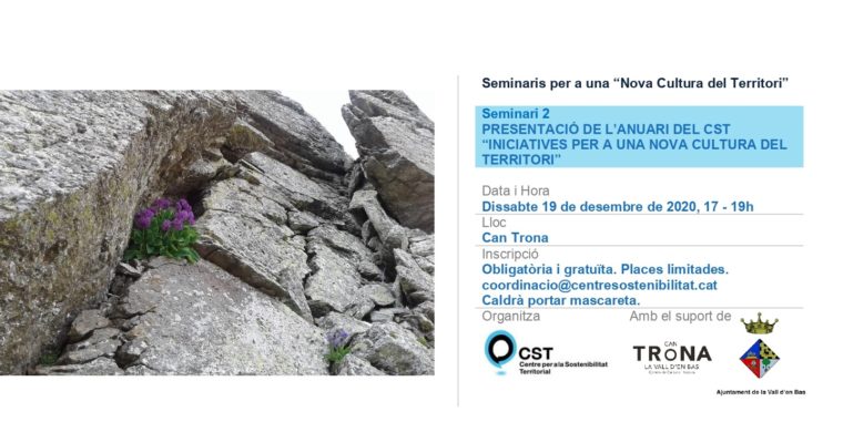 Segon seminari per a una Nova Cultura del Territori: presentació de l’Anuari 2020 del CST